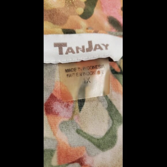 1x Tan Jay Orange Multicolor Top - Picture 3 of 3